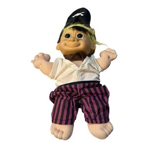 Vintage Russ Troll Kids 11" Sinbad Pirate Plush Doll 🏴‍☠️